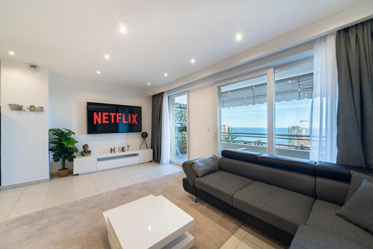 Frontiere Monaco, Terrasse, Vue Mer, Parking - Ab ボーソレイユ エクステリア 写真